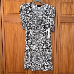 MSK Black and White Floral Mini Dress